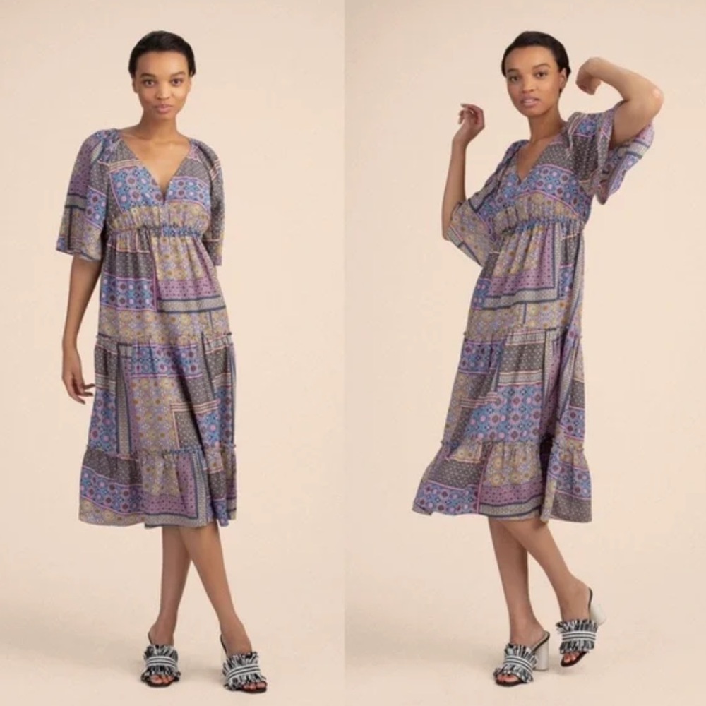 Dress Trina By Trina Turk SIVAS Boho Midi Dress Size Large